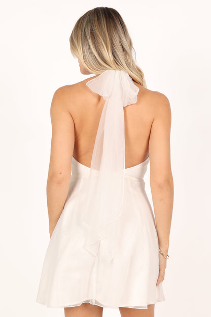 Anya Tulle Mini Dress - White